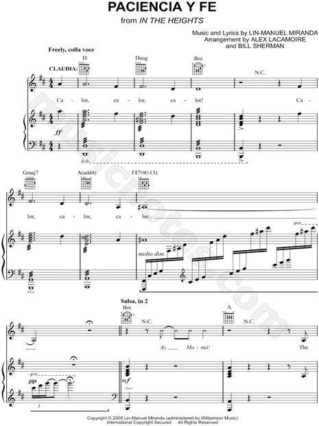 In The Heights Vocal Selections Pdf Viewer